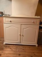 Witte commode met lades en deurtjes, Kinderen en Baby's, Kinderkamer | Commodes en Kasten, Ophalen, Gebruikt, 75 tot 100 cm, Opstaande rand