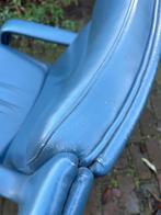 2x Artifort F140 Geoffrey Harcourt fauteuils Grijsblauw leer, Huis en Inrichting, Fauteuils, Ophalen, Gebruikt, Metaal, Retro Vintage Loungen Dutch Design Classicon