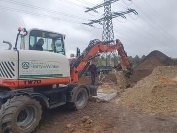 Kraan verhuur minishovel  minikraan  trekker kipper