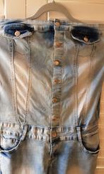 Jumpsuit denim off shoulder stretch (NNG), Ophalen of Verzenden, Nieuw, Maat 42/44 (L), Blauw