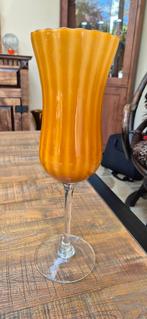 Empoli Vaas - Oranje Glas, Antiek en Kunst, Ophalen of Verzenden