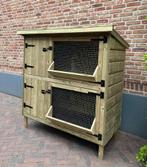 NIEUW! dubbel konijnenhok, degelijk gemaakt!, Ophalen, 110 cm of meer, Nieuw, 90 cm of meer