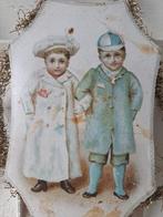 Antiek Tinsel Ornament met Kinderen, Ophalen of Verzenden