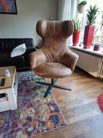 Mooie oudlederen draaifauteuil, Huis en Inrichting, Fauteuils, Ophalen, Zo goed als nieuw, 75 tot 100 cm, 50 tot 75 cm