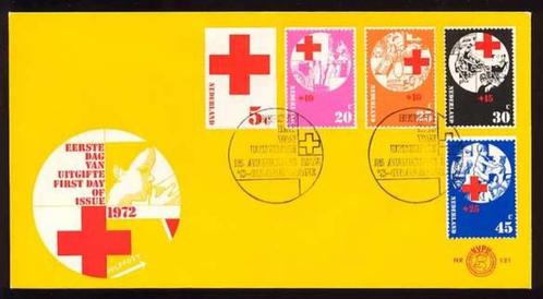 Nederland FDC E121 Zonder Adres, Rode Kruis 1972, Postzegels en Munten, Postzegels | Eerstedagenveloppen, Onbeschreven, Nederland