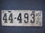 Wisconsin 1921 nummerplaat kentekenplaten nummerplaten USA, Verzamelen, Overige Verzamelen, Ophalen of Verzenden, Gebruikt