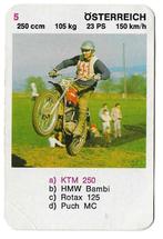 Kwartetkaart KTM 250, Ophalen of Verzenden, Gebruikt, Motoren