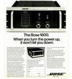 Bose 1800 (Series 1) 36 kg krachtcentrale 2 x 470w aan 4 ohm, Gebruikt, BOSE, 120 watt of meer, Stereo