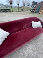 Mooie bordeauxrode bank, Ophalen, Gebruikt, 75 tot 100 cm, Rechte bank