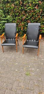 2x vintage jaren 60 fauilteuls, Ophalen, Zo goed als nieuw