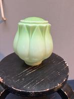 Art Deco pastel groene Thabur Tulpen lamp,bloem,plafond 1930, Antiek en Kunst, Ophalen of Verzenden