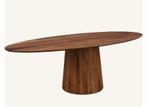 Mooie ovale houten eettafel, 100 tot 150 cm, 200 cm of meer, Ophalen of Verzenden, Zo goed als nieuw