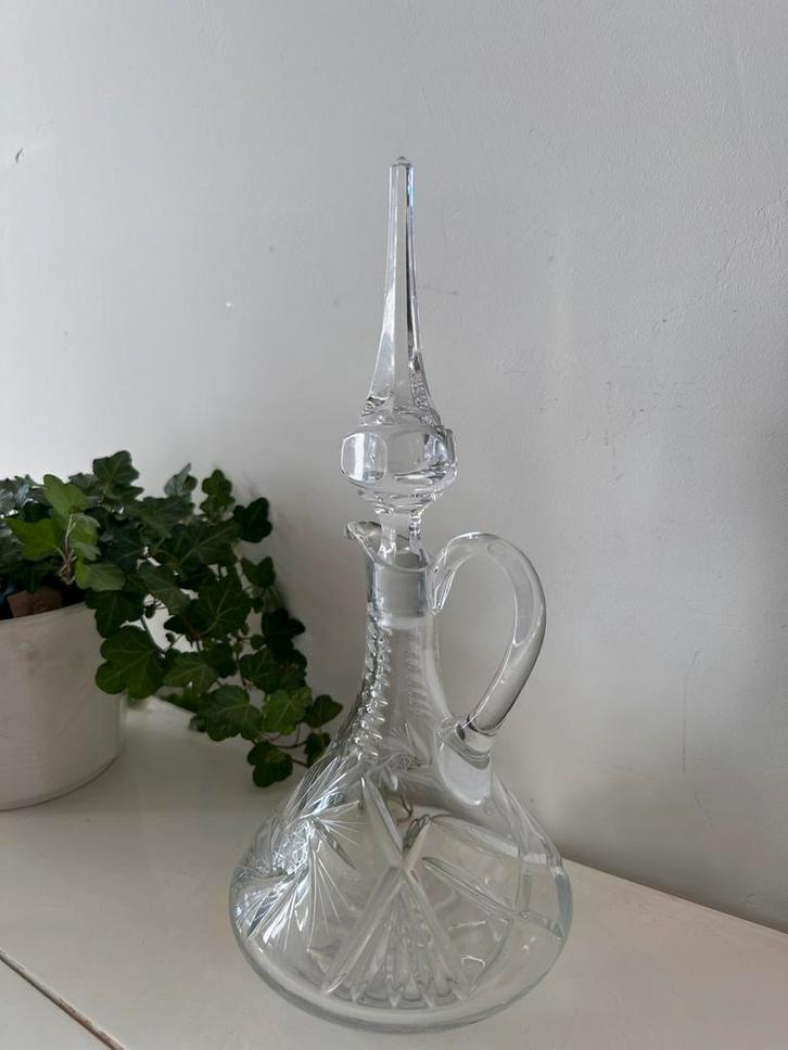 Kristallen karaf geslepen patroon, Antiek en Kunst, Antiek | Glas en Kristal, Ophalen of Verzenden