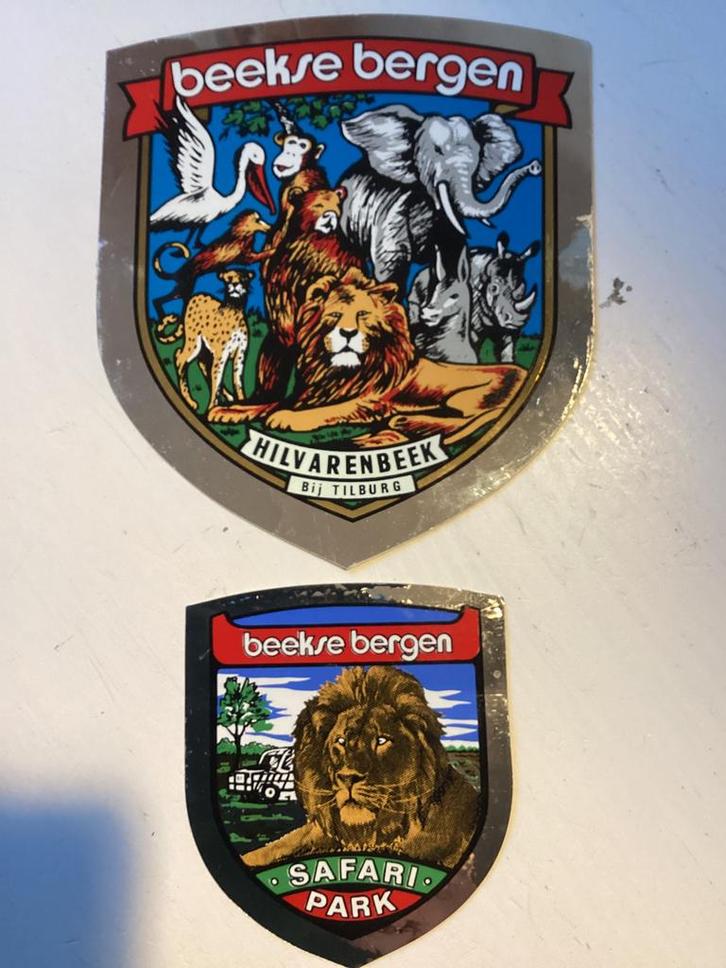 2 foliestickers Safaripark Beekse Bergen, Verzamelen, Stickers, Zo goed als nieuw, Dier en Natuur, Verzenden