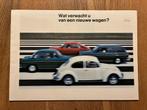 Volkswagen VW programma brochure oa Kever en T2 8/68, Verzenden, Zo goed als nieuw, Volkswagen