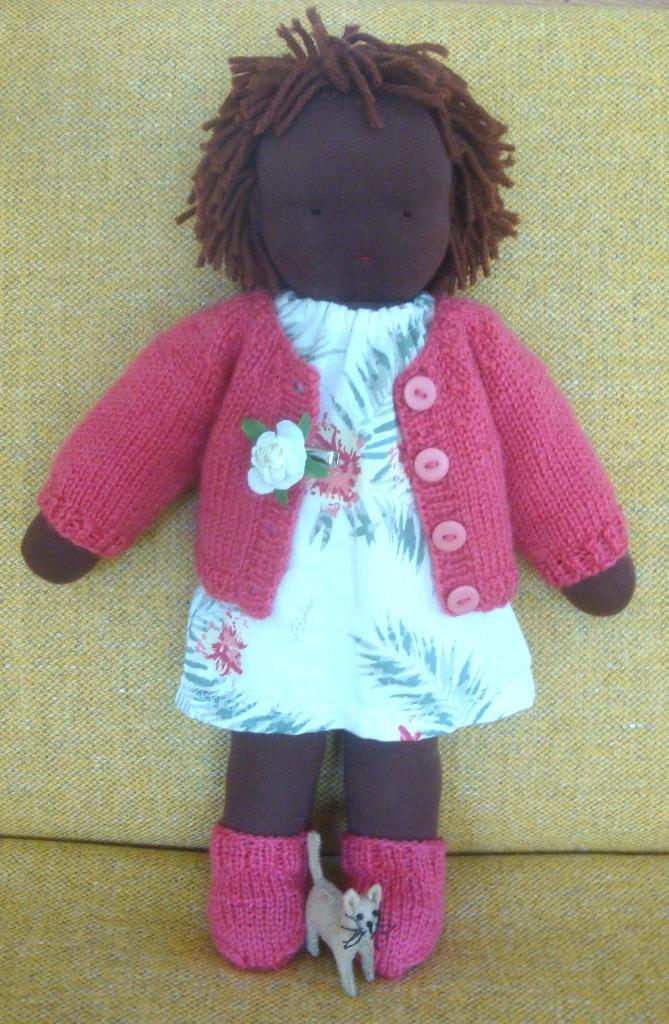 Antroposofische pop ca. 36 cm, handgemaakt, incl. kleding, Kinderen en Baby's, Speelgoed | Poppen, Nieuw, Overige typen, Ophalen of Verzenden