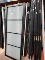 88x231,5cm binnendeur opdek R Staal look zwart mat glas SK2, Doe-het-zelf en Verbouw, Deuren en Horren, Nieuw, 215 cm of meer