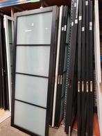 88x231,5cm binnendeur opdek R Staal look zwart mat glas SK2, Ophalen, 80 tot 100 cm, 215 cm of meer, Glas