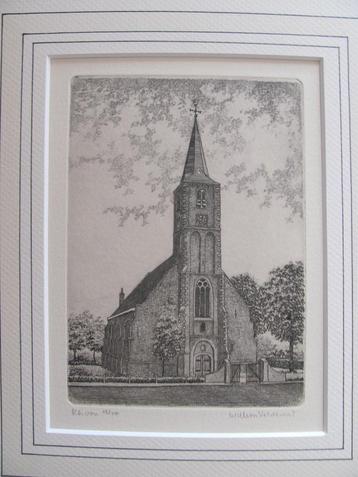 Rhoon - gesigneerde ets - Willem Veldhorst beschikbaar voor biedingen