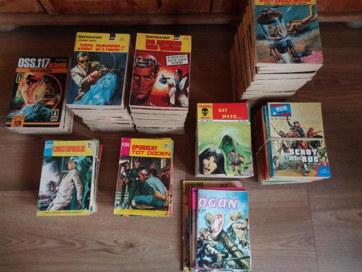 Stripboek Pocket Strips Serie Oorlog Western Detective Etc., Boeken, Stripboeken, Gelezen, Meerdere stripboeken, Ophalen