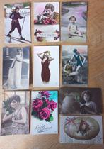10 Vintage ansichtkaarten 1920-1940, Ophalen of Verzenden, 1920 tot 1940, Gelopen, Zuid-Holland