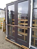 Hardhout kozijn met dubbele deuren, Doe-het-zelf en Verbouw, 215 cm of meer, Ophalen of Verzenden, Glas, 120 cm of meer