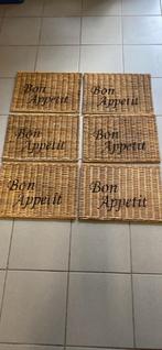 6 rattan placemats, Ophalen of Verzenden, Gebruikt, Bord