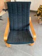 Ikea Poang stoel - stoffen bekleding retro, Huis en Inrichting, Stoelen, Ophalen, Gebruikt, Zwart, Eén