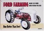 Ford Farming tractor reclamebord van metaal wandbord deco, Verzamelen, Reclamebord, Info@deconoord.nl, Deco Noord, Nieuw