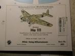 (10) Bouwplaat Heinkel 111 schaal 1/50, Hobby en Vrije tijd, Modelbouw | Vliegtuigen en Helikopters, Overige merken, Groter dan 1:72