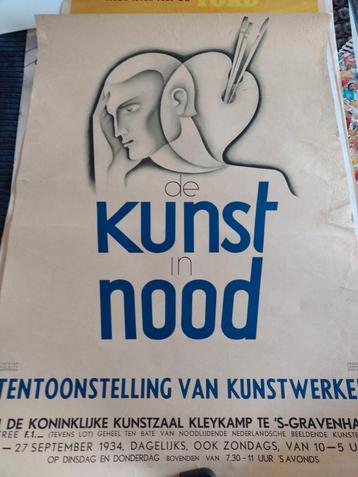 De kunst in nood. Tentoonstelling kunstwerken. beschikbaar voor biedingen