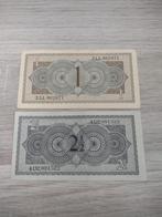 Setje Prachtige muntbiljetten 1949, 1 en 2,5 gulden Juliana, Ophalen of Verzenden