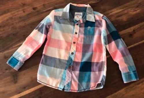 🌴 RAVAGIO Mt 116 122 blouse overhemd PALMBOOM jongen, Kinderen en Baby's, Kinderkleding | Maat 116, Zo goed als nieuw, Jongen