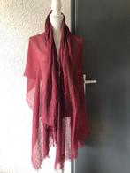 Sjaal - viscose / katoen - 96 x 196 cm - Bordeaux, Kleding | Dames, Mutsen, Sjaals en Handschoenen, Ophalen of Verzenden, Zo goed als nieuw
