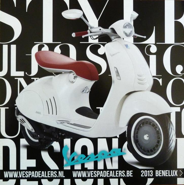 Folder VESPA 2013 Benelux, Fietsen en Brommers, Handleidingen en Instructieboekjes, Nieuw, Ophalen of Verzenden