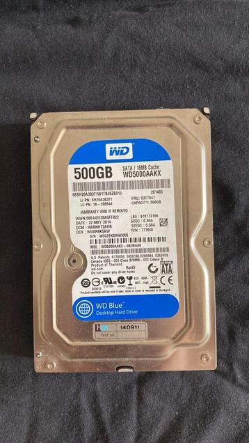 WDC WD5000AAKX-08U6AA0  500 GB 3.5 beschikbaar voor biedingen