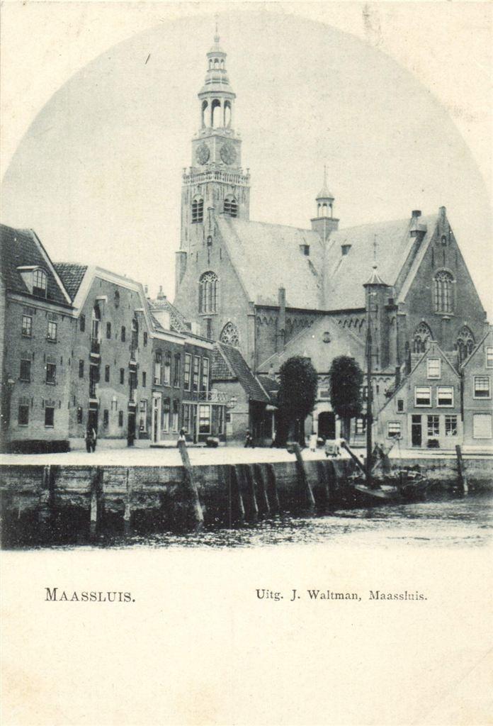 Maassluis - stadsgezicht - ongelopen, Verzamelen, Ansichtkaarten | Nederland, Ongelopen, Noord-Brabant, Voor 1920, Verzenden