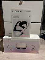 Meta quest 2 128GB incl Elite strap batterij, Verzenden, Zo goed als nieuw, VR-bril, Overige platformen