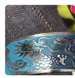 Armband "Chinese draak", zilver 925º, emaille, China, Sieraden, Tassen en Uiterlijk, Antieke sieraden, Ophalen of Verzenden, Zilver