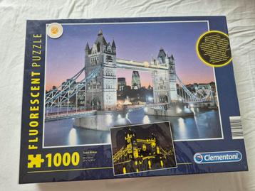 Clementoni fluorescent puzzle Tower Bridge London 1000 stuk beschikbaar voor biedingen