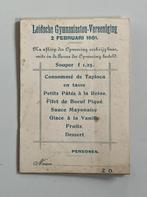 Leidsche Gymnasiasten Vereeniging Leiden 1901 menukaart, Zuid-Holland, Ophalen of Verzenden