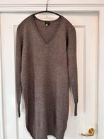 Pauw jurk/ lange trui bruin gemêleerd maat 1, Kleding | Dames, Verzenden, Zo goed als nieuw, Maat 38/40 (M), Bruin