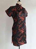 Shanghai jurk cheongsam chinese mao sluiting tshirt kol Lrge, Maat 42/44 (L), Knielengte, Ophalen of Verzenden, Zo goed als nieuw
