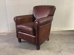 Engelse schapenleren fauteuil, Huis en Inrichting, Fauteuils, Ophalen, Zo goed als nieuw, Engels / Klassiek / Schapenleer, 75 tot 100 cm
