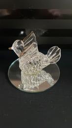 Glazen vogeltje op spiegeltje, Ophalen of Verzenden, Zo goed als nieuw