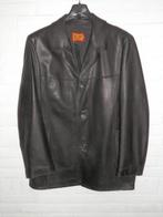 Zwart leren herenjas, maat 56, L&B herenmode, i.z.g.st, Ophalen, Gedragen, Maat 56/58 (XL), Zwart