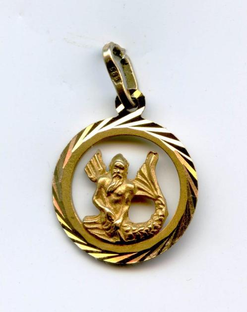 Gouden hanger in cirkel 14k (nieuw), Sieraden, Tassen en Uiterlijk, Kettinghangers, Nieuw, Goud, Goud, Overige voorstellingen