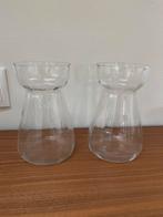 2 Rimac Baarn Hyacinthvaasjes, Huis en Inrichting, Overige kleuren, Ophalen of Verzenden, Minder dan 50 cm, Glas