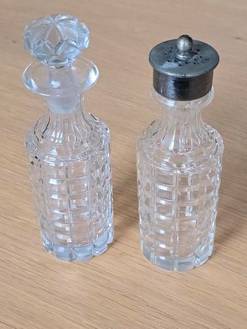 Antieke Art Deco Kristallen geslepen parfum set €39 beschikbaar voor biedingen
