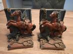Een paar Franse? boekensteunen met stijgerende paarden  13cm, Antiek en Kunst, Ophalen of Verzenden